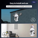 Neye 8MP 4K Bulb Camera Indoor Monitoring 5G Wifi Camera Spotlight E27 360 degree Panoramic Wireless Security Monitoring Camera