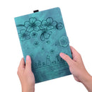 Funda für Samsung Galaxy Tab S9 FE Hülle 10.9" Prägung 3D Blume Katze Brieftasche Tablet Coque für Galaxy Tab S9 FE Cover SM-X510 X516
