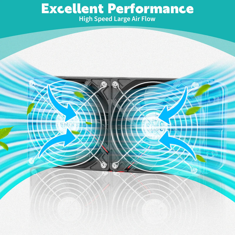 SXDOOL Water-Cooling 240MM Radiator Double Dual 120mm Fan For Computer Water Discharge Radiator  Strong Wind Recommend