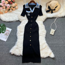 YuooMuoo Brand Fashion Summer Knitted Dress Women 2025 New Y2K Embroidery Long Bodycon Sweater Dress Streetwear Lady Vestidos