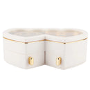 Ballet Dancer Music Box Double Heart Shaped Jewelry Storage Case Ballerina Musical Box Gift For Girls