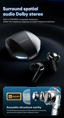 Choice Lenovo XT53 Earphone Wireless Bluetooth 5.4 Headphones Low Latency Gaming Headset Noise Reduction LED Display Earbuds New