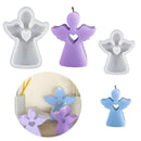 Cute Angel Candle Silicone Mold Gypsum Car Mounted Incense Expanding Gypsum Decoration Mold Easter Aromatherapy Candle Mold