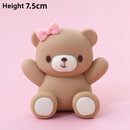 Pink Blue Bear Cake Topper Baby Shower Boy Girl Birthday Party Cake Decor Adult Birthday Gifts Wedding Cake Decorating Baking