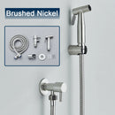 Black Single Cold Water Toilet Bidet Sprayer Faucet Bathroom Stainless Steel 304 Nickel Shower Bidet Wall Mounted Woman Cleaner