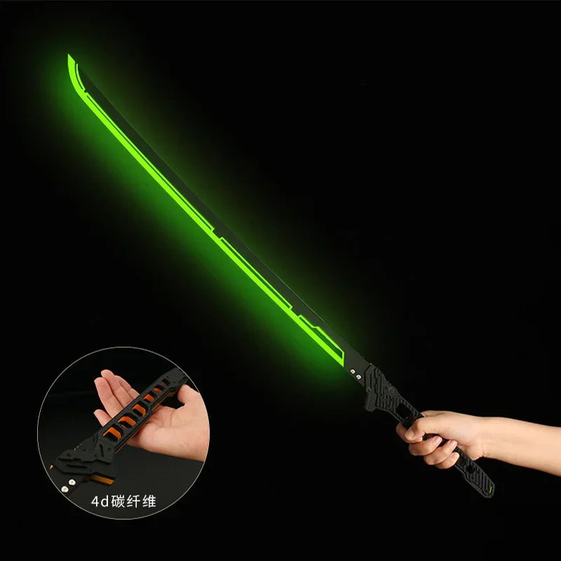 108cm Cyberpunk Lightsaber Sword Toy Katana Cosplay Acrylic Keyring Weapon Model Keychain Game Peripherals Unedged Safe Gifts