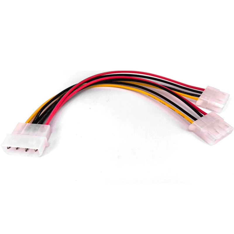 4Pin Molex Power Supply Extension Cable Male 1 to 2 Female Ports Power Cable IDE Power Port Multiplier D Plug Y Splitter