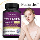 Fearathe Multi-Kollagen-Komplex – Typen I, II, III, V, X, für gesundes Haar, Haut, Nägel, Knochen und Verdauungssystem