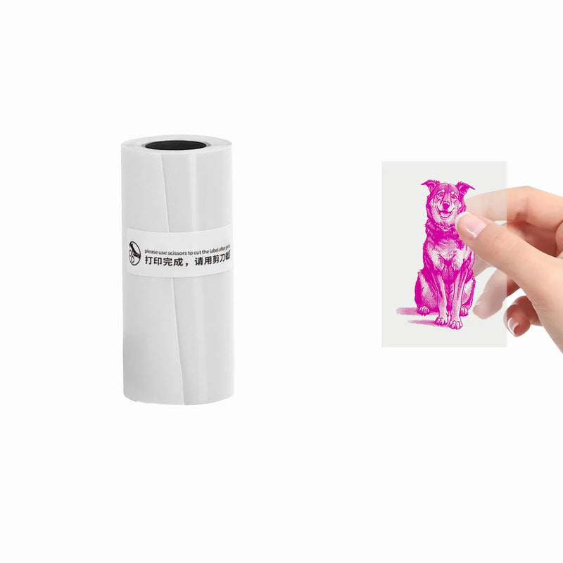 Thermal Paper Color On Clear Mini Printer Transparent Sticker Maker Small Pocket Printer Paper for Children DIY 57mm Photo Print
