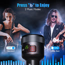 LENCENT FM Transmitter Modulator Car Bluetooth 5.1 withType C PD 20W and QC3.0 18W Car Fast Charger MP3 Player Radio Transmitter
