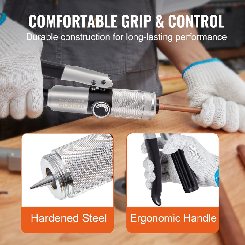 SucceBuy Hydraulic Tube Expander w/ 7 Pipe Expander Heads Deburring Tool Pipe Cutter for Copper Aluminum Brass Soft Steel Pipes