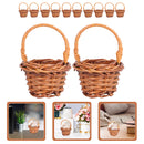 Hanabass Mini Woven Basket Miniature Flower Basket Dollhouse Miniature Flower Basket Small Easter Candy Gift Basket Party Favors