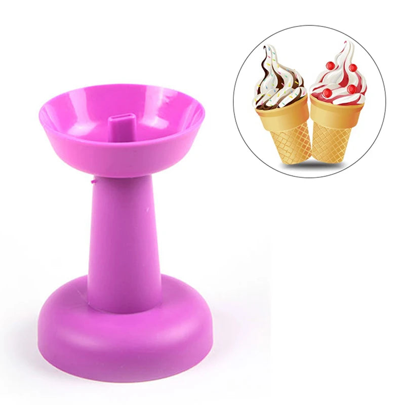 1pc Drip Guard Holder Lightweight For Kids Cone Popsicle Anti-flow Ice Cream Bracket Plastic Double Ends Portable Indoor Outdoor