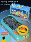 New Children's Electronic Adventure Game Steering Wheel Racing Cars Driving Toys Simulating Vehicles Music Sounds Baby Gifts