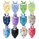 Dog Bandana Fruit Floral Spring Washable Soft Doggy Scarf Kerchief Summer Adjustable for Small Medium Large Dogs Pets