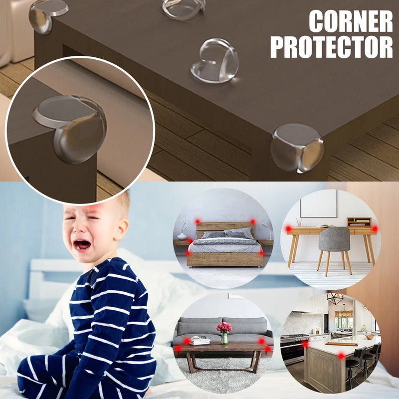 12PCS Baby Safety Silicone Protector Table Corner Edge Protection Cover Electric Socket Protection Children Anticollision Guards