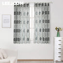LEEJOOM Floral Flower European Style Jacquard Tulle Curtains for Living Room Bedroom Balcony Door Curtain Panel
