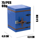 MOC Building Blocks Figures Accessories Cash Dollar Coin Bag Model Gold Silver Bar Colored Diamond Treasure Box Series Coffer