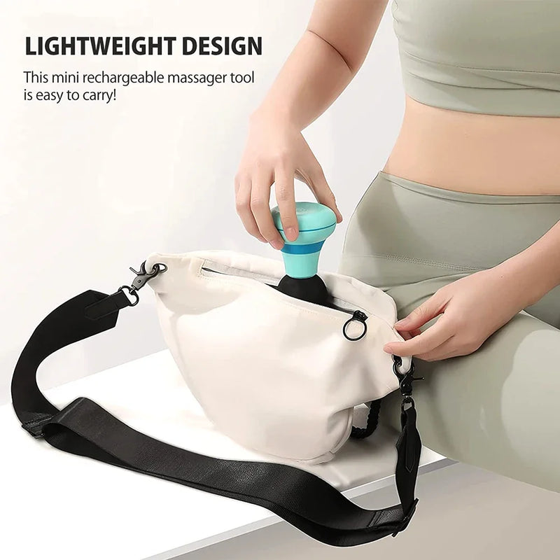 Mini Electric Handheld Massager Wand,Powerful 6 Speed Vibration Modes,Cordless Handheld,Suitable for Shoulder and Back Massage