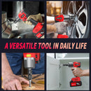 Feytory Cordless Impact Wrench,1/2" Brushless Power Impact Gun,1500N.m Electric Wrench with 4 Sockets&12PCS Screwdriver Bits