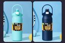 Portable Thermos with Straw Cold and Hot Thermal Mug Tumbler Coffee Cup Sports Vacuum Flasks 304 Stainless Steel Water Bottle