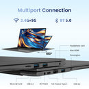 Teclast F17Plus Laptop, 17.3 Inches, for Intel N150, 16Gb Ram 512Gb Ssd, Windows 11 Pro, Notebook with 180 Rotation °   Mini-Hdmi Backlit Keyboard