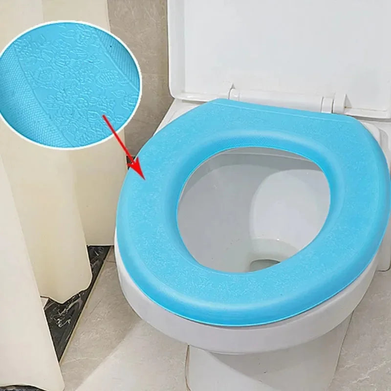 Waterpoof Soft Toilet Seat Cover Bathroom Washable Closestool Mat Pad Cushion O-shape Toilet seat Bidet Toilet Cover Accessories