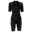 1.5MM Wetsuits for Mens Womens Front Zip Diving Suits Neoprene Short Sleeve Wet Suit for Surfing Diving Swimming Snorkeling