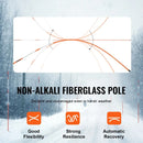 Driveway Markers 30 PCS 48 inch 0.4 inch Diameter Orange Fiberglass Poles Snow Stakes with Reflective Tape 12 Steel Drill Bit