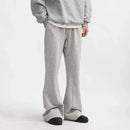 Trendy American Style Grey Micro Flared Men's Pants Loose Fit Casual High Street Slims Autumn/Winter Season Pants