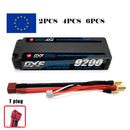 DXF 2S Lipo Battery 7.6V 130C 9200mAh 5mm T Plug Hardcase For 1/10 Buggy Truggy Offroad Boat Car Boat Truck RACING Helicopter