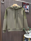 Loose Men's Hooded Sweatshirt Solid Black No Brand Cheap Simple Warm Male Hoodie Funny Overfit Sweat Shirt Tops High Quality Emo