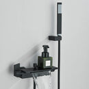 Black Waterfall Bathtub Shower Faucets Wall Mount Shower Mixer Tap Faucets Hot Cold Bath Shower Tap BaRobinet Baignoire