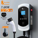 feyree EV Charger 32A 7.6KW Elektrofahrzeug Ladegerät EVSE Wallbox 11KW 22KW 3-phasig Typ2 Kabel IEC62196-2 Steckdose APP-Steuerung