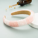 Full Crystal Luxury Hair Accessories Hairbands Sparkly Padded Rhinestones Headbands Headdress Black White Pink Women Headband