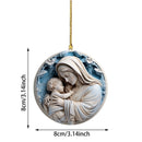 2024 Nativity Scene Hanging Ornaments Christmas Decoration Wall Hanging Jesus Angel Easter Christ Room Home Decorations