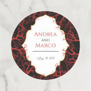 Customized wedding thank-you circular stickers, suitable for occasions such as weddings, birthdays, baptisms, and anniversaries.