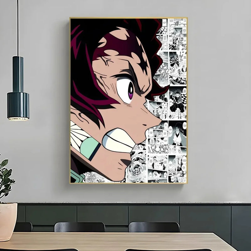 1PC Classic Japanese Anime ONE PIECE Print Poster Paper Waterproof HD Sticker Bedroom Entrance Home Living Room Bar Wall Decor