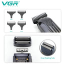 VGR 644 gradient hair cutting combination electric shaver rechargeable professional men's hair clipper carving electric pusher