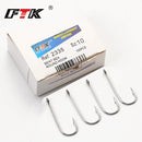 FTK Round Nickel Big Ringed Sea Hook 10#-20# 100Pcs/Box BENT SEA Hooks From Norway for Jigging Carp Fishhook Fishing Tackle 2335