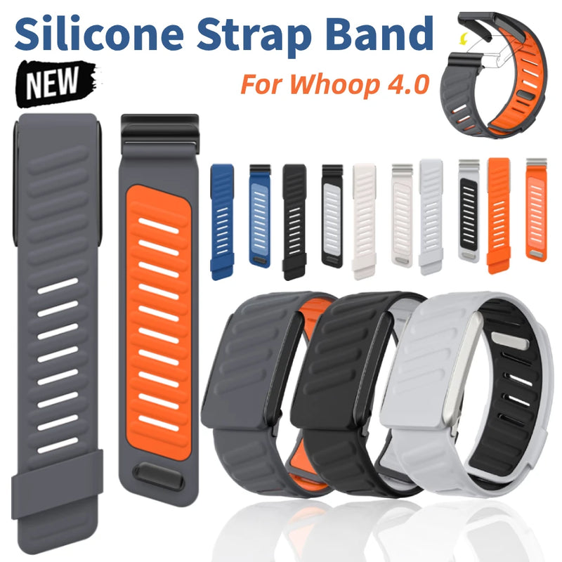SportFlex Wrist Band Waterproof Sweatproof Silicone Strap Replacement Fitness Tracking Strap Band for Whoop 4.0Heart Rate Sensor