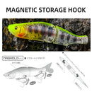 TSUYOKI Glide bait Lures 185mm 64g Jointed Swimbait ABS Body With Soft Tail SwimBaits I-Slide 185 Glidebait to Target Big Bass