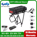 Rear Rack eBike Battery 21700 18650 52V 48V 27Ah 72V 20Ah with Rack no Rack Optional for 1500W 1000W 750W 500W 24"-28 inch