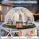 The Geodesic Haven | 12x7.2 Ft Outdoor TPU Greenhouse Dome for 4-8 People