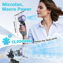 4000mAh Rechargeable Handheld Turbo Fan 199 Gear Wind Speed Semiconductor Refrigeration Cooling Fan Portable Personal Fan