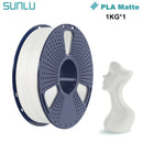 SUNLU 1KG PLA Matte 3D Printer Filament 1.75mm 1000g Spool (2.2lbs) Neatly Arranged No Knot Filament Fit Most FDM Printer