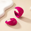 Retro Geometric C Shape Metal Earrings For Women Girls Party Holiday Party Gift Fashion Jewelry Ear Accessories AE133