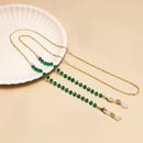 Creative Crystal Beaded Eyewear Chain Anti-Slip Woman Men Sunglasses Lanyard Face-Mask Holder Cord Colorful Glasses Jewelry