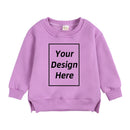 Kids Baby Girl Boy Customized Sweatshirt Add Your Text Image Long Sleeve Cotton Fleece Toddler DIY Pullover Hoodie Tops Clothes