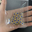 3D luxury zircon Star cross Nail Metal Charms 10pcs mermaid  bead nail jewelry  11*18mm Aolly Nail Art Crystal Gems Decorations